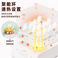 苏宁宜品电蒸锅家用多功能三层全自动定时免看管电蒸笼蒸箱早餐机蒸汽锅家用小型