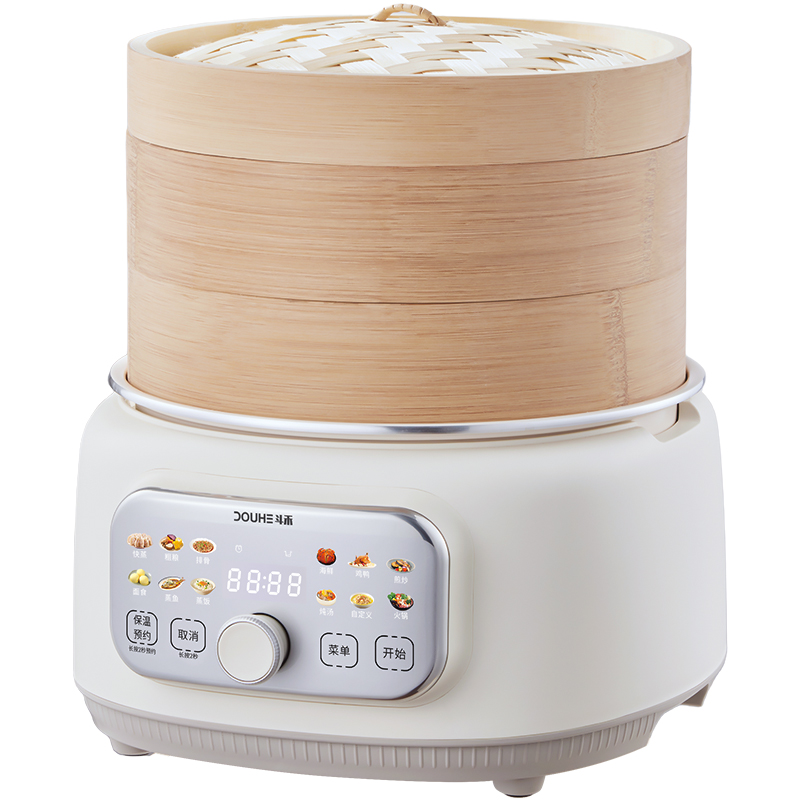 斗禾(DOUHE) DH-ZG06 电蒸锅竹蒸笼蒸锅11L大容量电蒸锅电火锅多功能锅