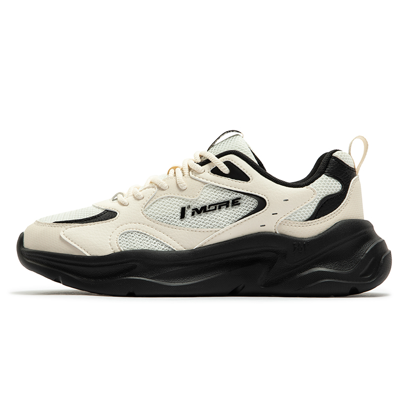 酥饼2.0丨361°女鞋运动鞋革面防泼水颗粒大底男休闲鞋 莲子白/曜石黑682516707 37码