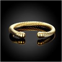 Z006 Women Gold Bracelet 女生饰品镀18K黄金色开口手镯日韩配饰送女朋友七夕情人节礼物