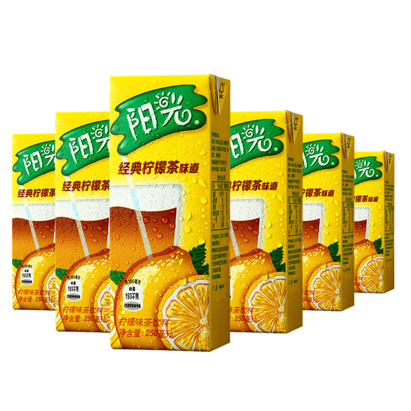 可口可乐阳光柠檬茶纸包250ml*6(6连包)