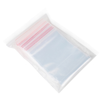 得力3024自封袋(透明)-5号(100个/包)130x100mm防水防尘防潮食品保鲜收纳PE透明密封袋