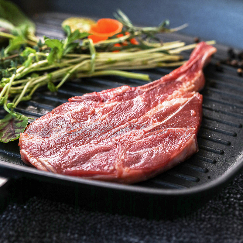 大庄园 新西兰进口羊肉 单骨法式羊排500g/袋（约3片） 原切法式羔羊排肩排