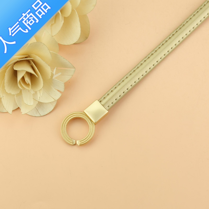 SUNTEK腰带女简约百搭韩国金色小皮带细装饰配连衣裙子时尚腰链