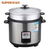 苏泊尔(SUPOR)电饭锅电饭煲 4L不锈钢 机械电饭锅 老式电饭锅底盘加热