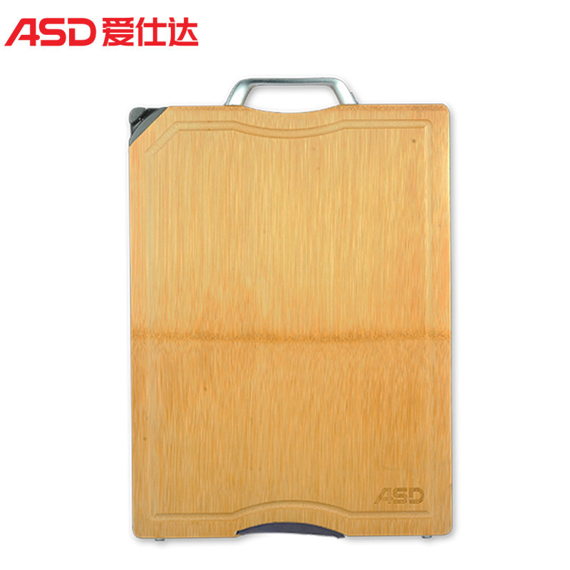 爱仕达(ASD)炒锅煎锅汤锅套装锅具 不锈钢复底电磁炉通用高压锅 整竹砧板 皓锐不锈钢三件套刀具 八件组合装