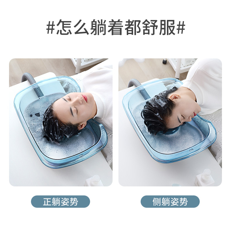 妙馨思家用洗头盆平躺式卧床上孕妇产妇月子老人护理病人免弯腰洗头神器高清大图