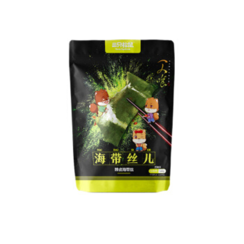 三只松鼠海带丝儿辣卤味5袋装 150g*5袋 素食休闲零食下酒菜