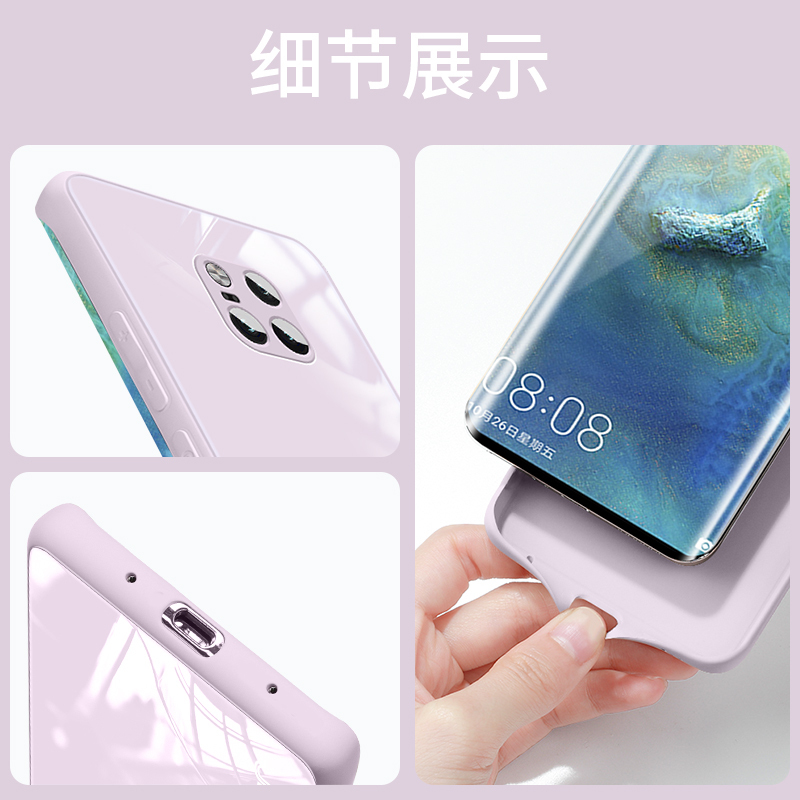 火豹华为mte20手机壳镜头全包防摔玻璃镜面曲面屏mte20个性创意超薄女款por保护套mete20潮牌m20网红