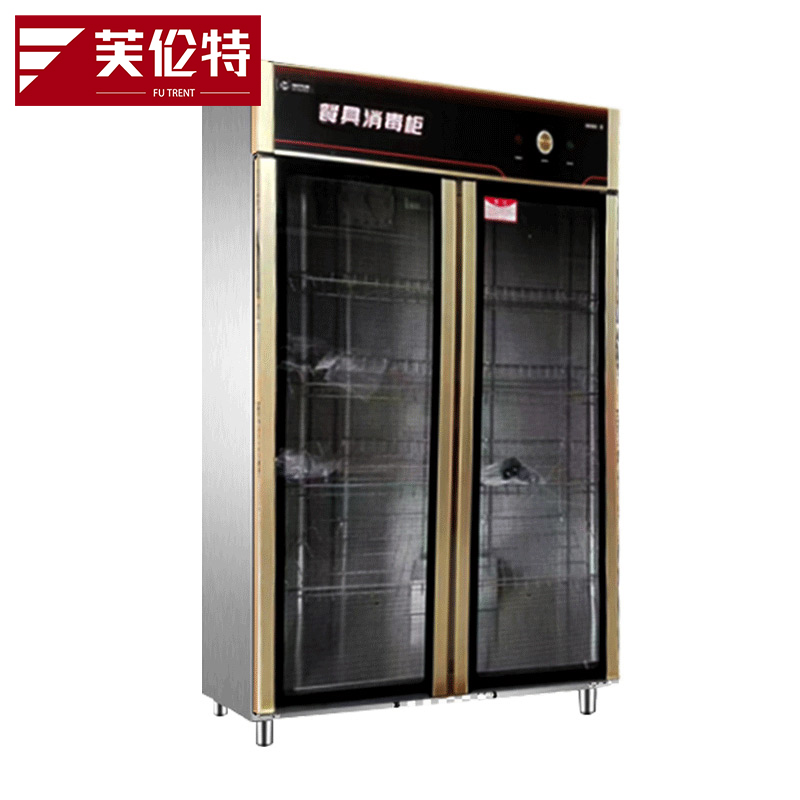 芙伦特消毒柜商用消毒柜 立式双门大容量不锈钢大消毒碗柜幼儿园饭店餐厅保洁柜双门热风消毒柜 FLT-GT-XDG-SM02高清大图