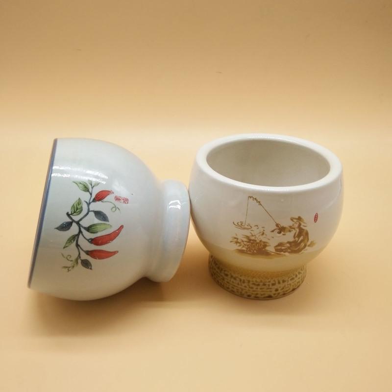 陶瓷蒜臼捣蒜器蒜泥器压蒜器厨房家用砸蒜罐手动捣蒜蒜臼木石臼 四季