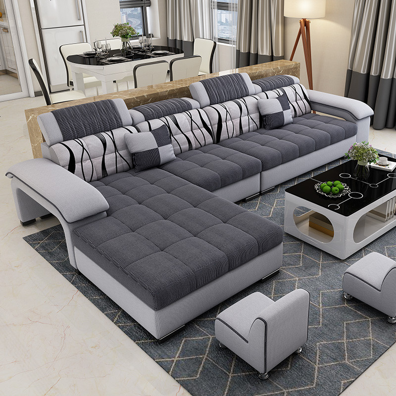 沙发客厅整装布艺沙发小户型贵妃转角组合北欧现代简约u型l型家用