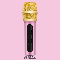 波格朗(POGLIAR)手机K歌音响话筒一体麦克风全民K歌唱吧直播神器专用话筒 粉色