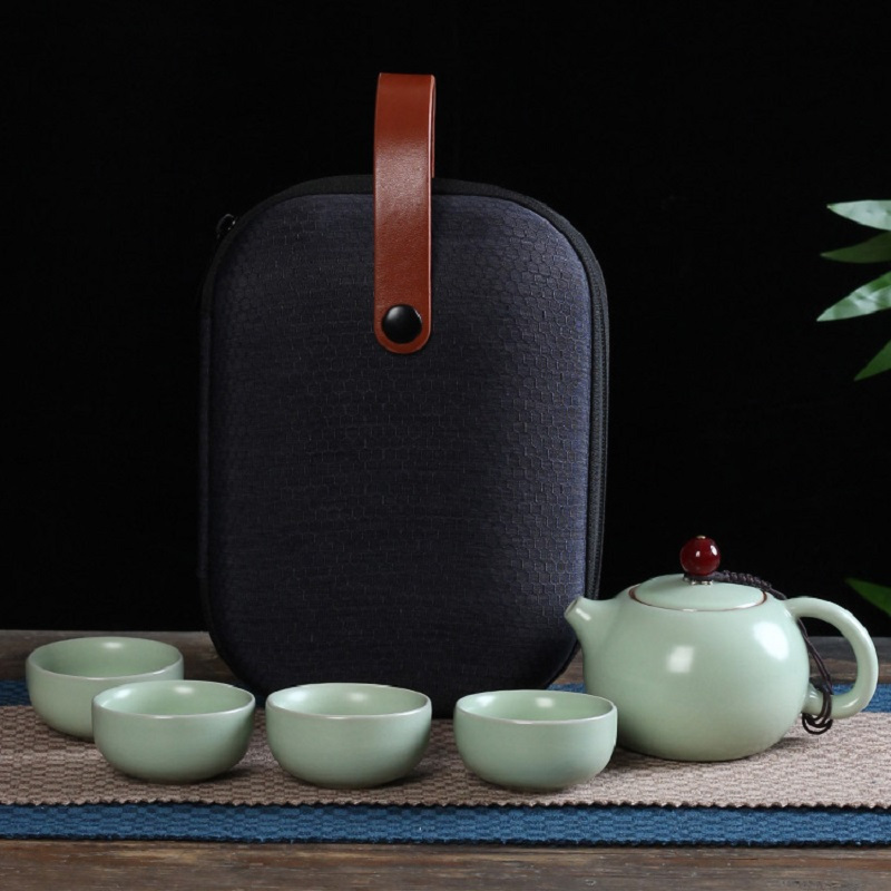 大润窑(DA RUN YAO)茶具 一鼎天下 汝窑5件套 灰色(单位:套)