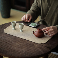 領藝 优选小茶席干泡垫香云纱织锦功夫茶具配件防水禅意壶承垫