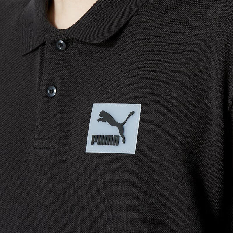 彪马(PUMA)短袖男子23夏季新款运动休闲透气T恤商务翻领polo衫622147-01