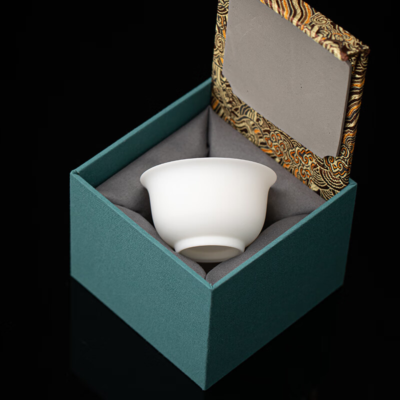 苏氏陶瓷/SUSHI CERAMICS d 冰种玉瓷薄胎素烧主人杯个人功夫茶杯礼盒装高清大图