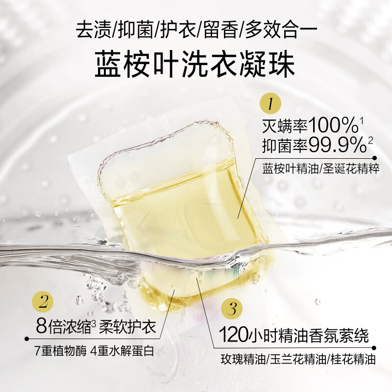绽家 蓝桉叶三合一洗衣凝珠 (桂花与清酒)12g*10颗高清大图