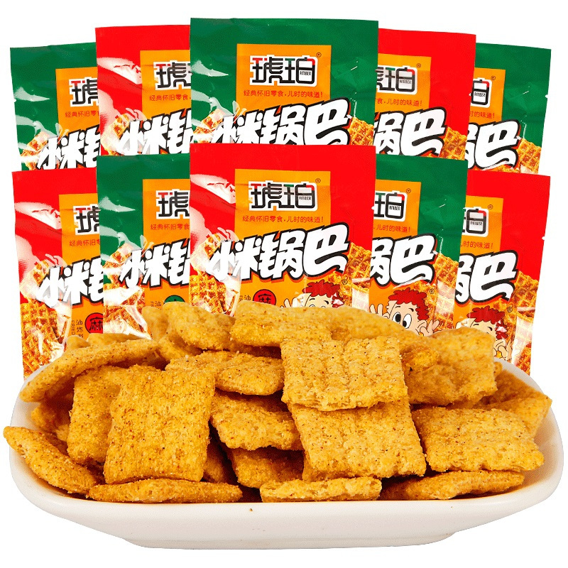 琥珀 Rmber 膨化食品琥珀小米锅巴40袋 牛肉味 整箱批发宿舍小零食小吃膨化休闲食品小包装 价格图片品牌报价 苏宁易购万佳惠食品旗舰店