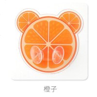 插头挂钩无痕插头固定器免打孔电源线收纳挂架壁挂粘钩手机支架 橙子 一个装