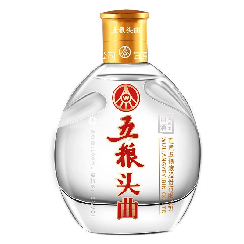 五粮液总厂产五粮头曲年份小酒45度100ml*24整箱 浓香型白酒