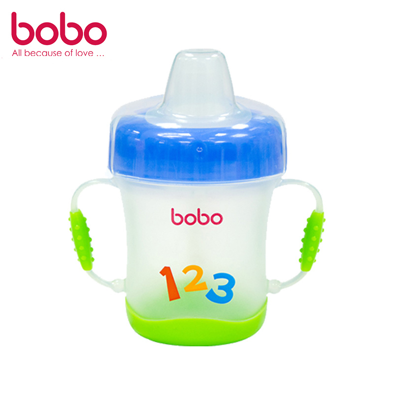 乐儿宝(bobo)安全软嘴杯PP学饮杯水杯水壶 170ML橙色 适用年龄6个月以上