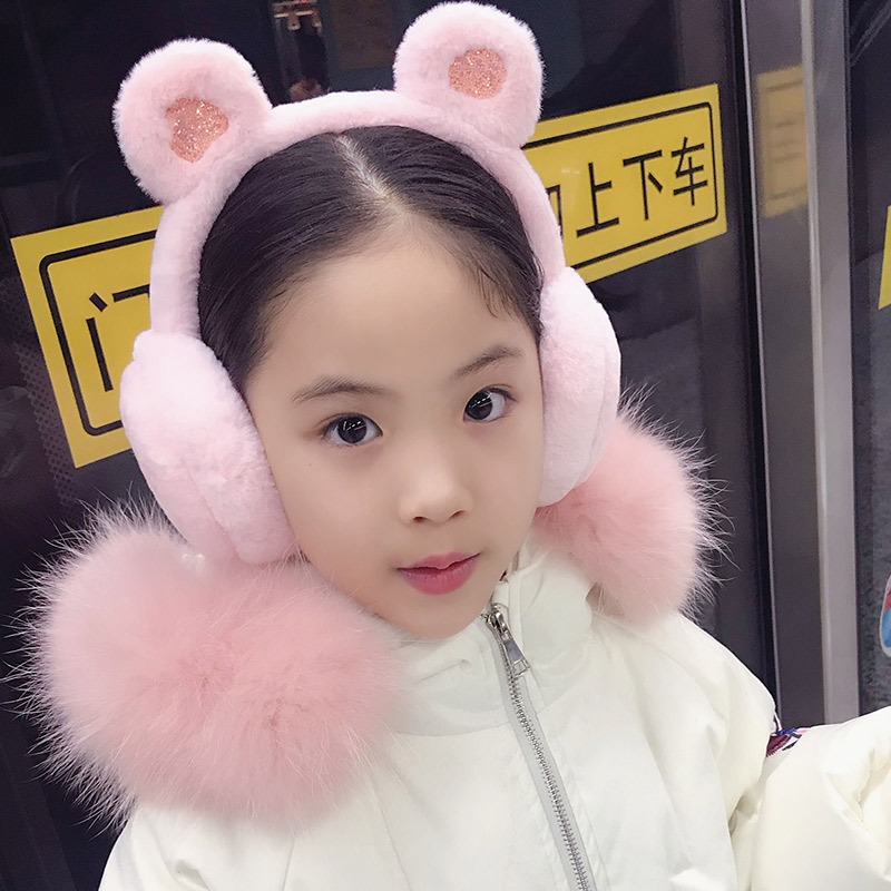 保暖耳罩韩版秋冬儿童折叠时尚耳套小孩可爱捂耳暖