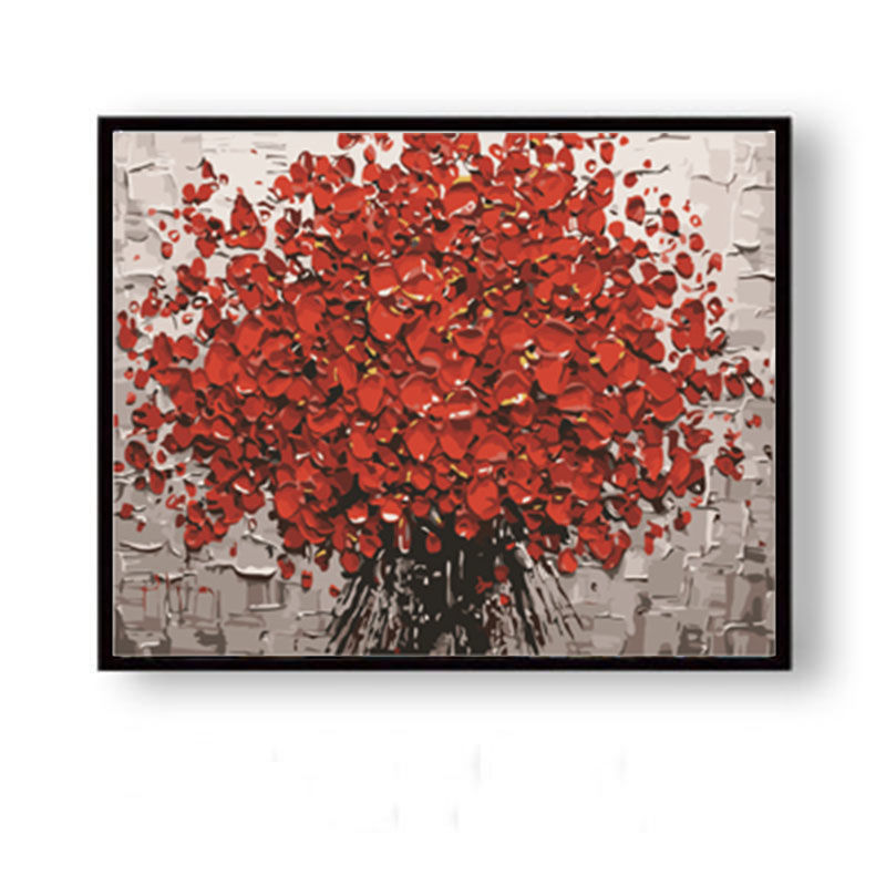 diy数字油画客厅餐厅花卉简单填色手工绘装饰画油彩画向日葵蓝天x033