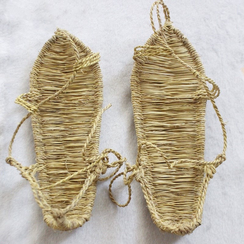 尚也稻草编织草鞋男女同款全新单位双视频