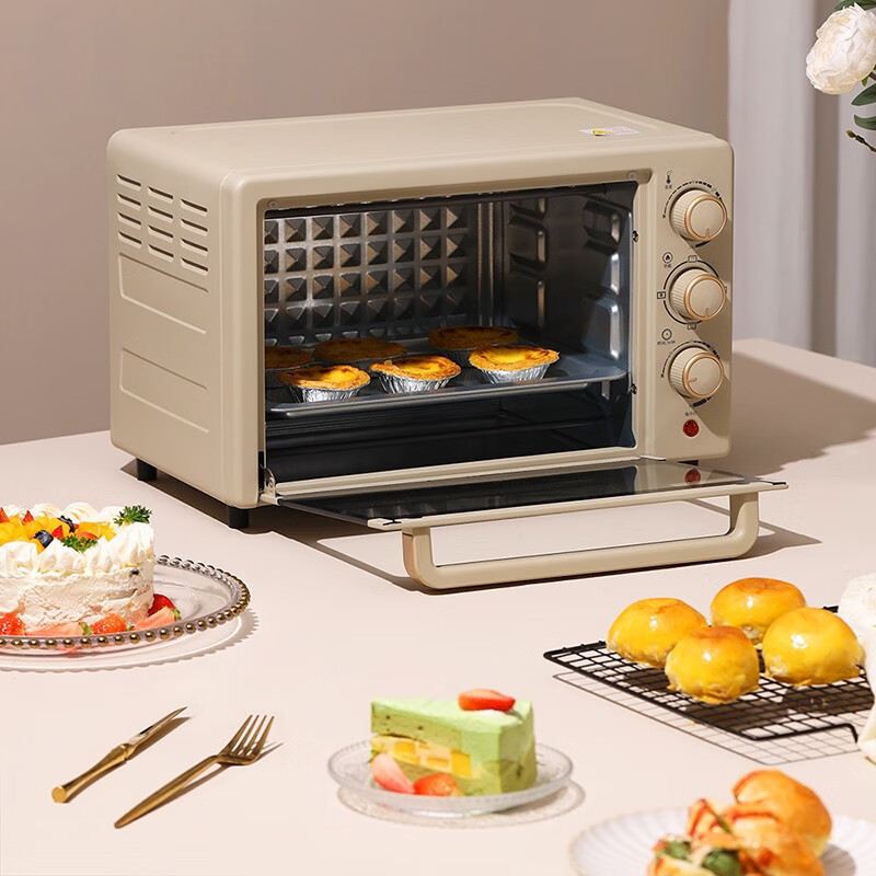 大宇(DAEWOO) 1400W大功率发热调节定时电烤箱 20L 榛果棕 DY-KX1801(升级版)高清大图