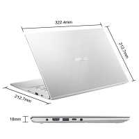 华硕(ASUS) VivoBook14 14.0英寸轻薄本笔记本电脑( i5-8265U 8G 512GSSD MX250 2G独显)银色V4000