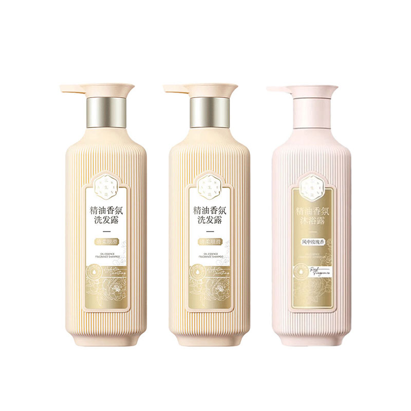百雀羚(PECHOIN) 三生花 精油香氛2+1洗沐组合(500ml*2顺滑洗发露+500ml玫瑰沐浴露)