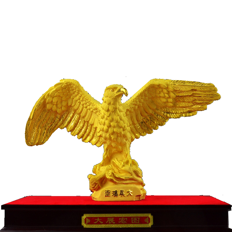 绒沙金高档大展宏图饭店铺公司开业乔迁商务礼品办公室客厅鹰摆件
