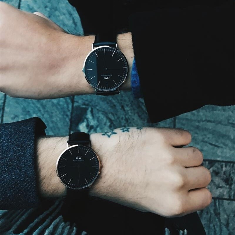 [两年质保]Daniel Wellington/丹尼尔惠灵顿 欧美品牌 DW情侣对表 金边 尼龙带 石英表 情侣