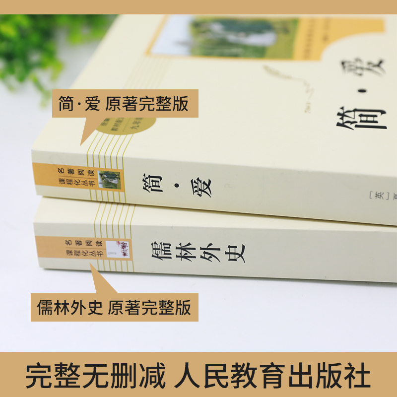 我是猫 [正版][人教版] 儒林外史简爱书籍原著人民教育出版社 简爱和儒林外史九年级下册语文三课外阅读文学名著