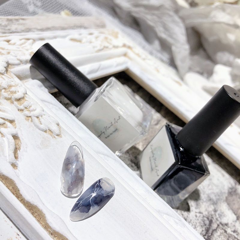 xayxly白色晕染液10g装美甲黑色白色晕染液大理石纹水染液日系美甲