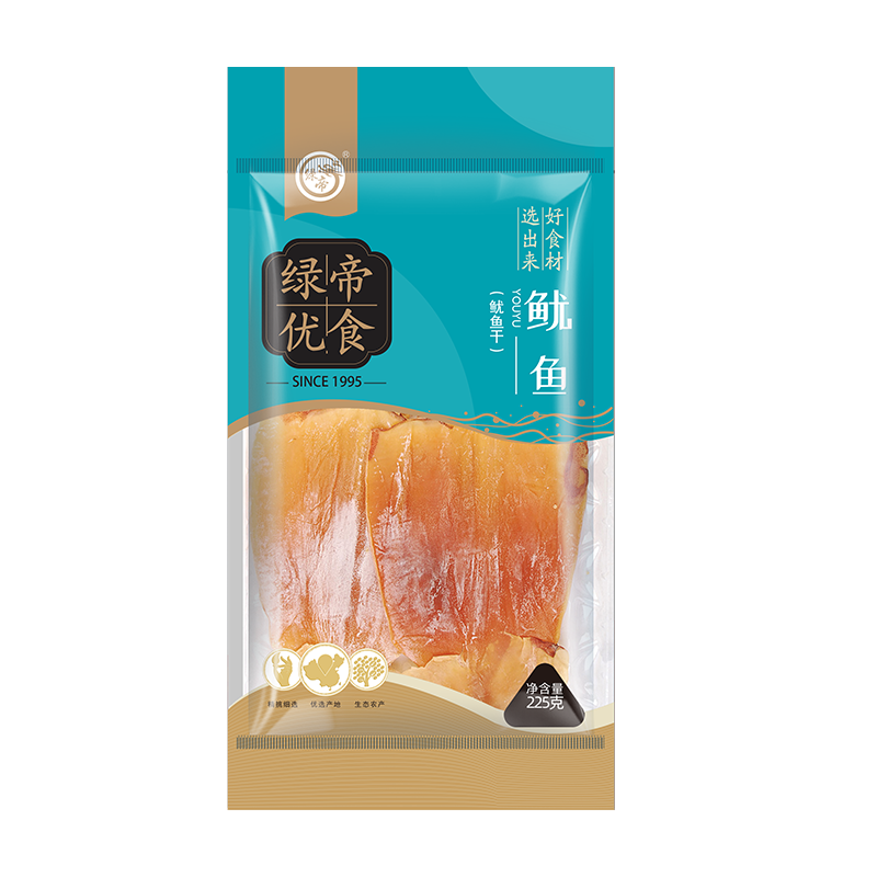 绿帝 海鲜干货 鱿鱼 225g高清大图