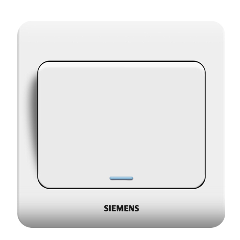 iDiskk西门子(SIEMENS)开关插座 远景系列 单开单控 带荧光开关面板 (雅白色)5TA01131CC1