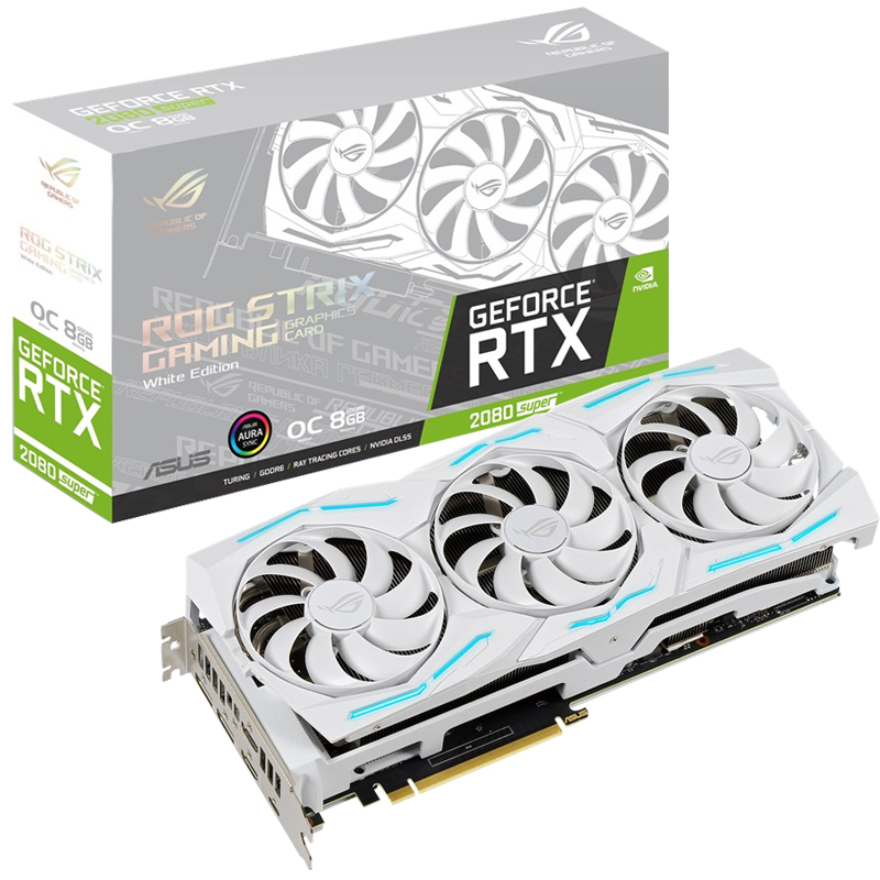 华硕asusrogstrixrtx2080so8gwhitegaming猛禽白色2080super电竞游戏