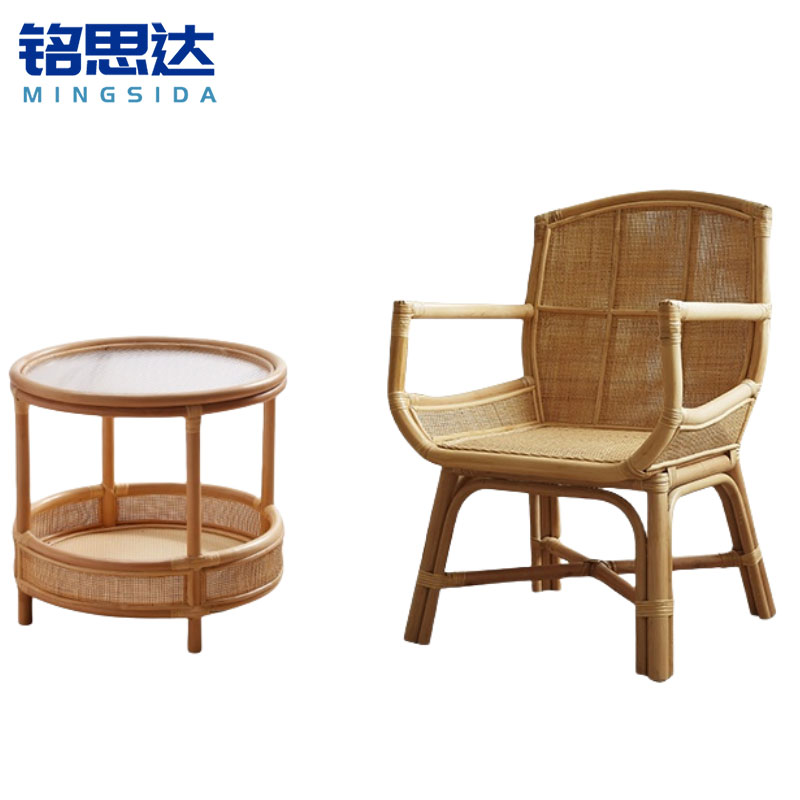 铭思达藤椅一椅+茶几套高清大图