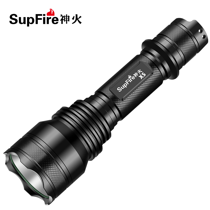 神火X5强光手电筒led多功能可充电超亮远射战术户外灯特种兵防水