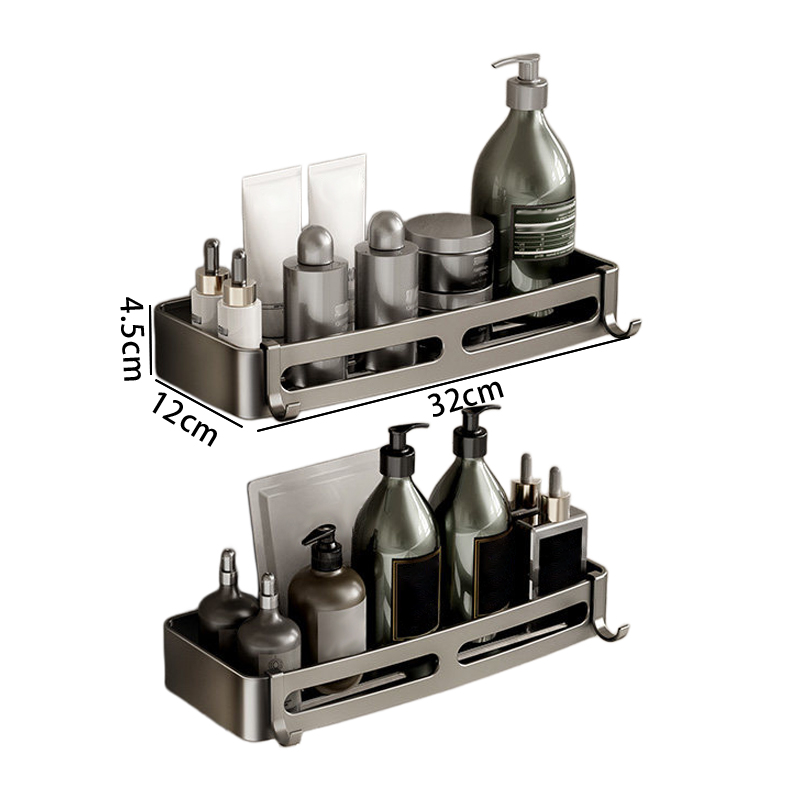 豫汉迎三角四方毛巾架 浴室置物架双层个