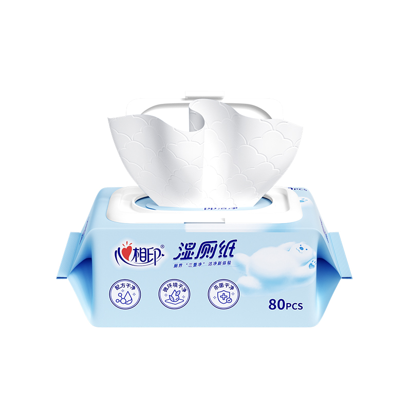 心相印 云熊湿厕纸系列80片5包装杀菌湿巾XSA080(5包)高清大图
