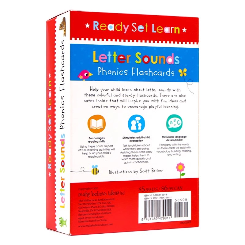 [正版]Flash Cards高频词汇字卡英文原版(随机2盒)Letter Sounds Phonics Flashc高清大图