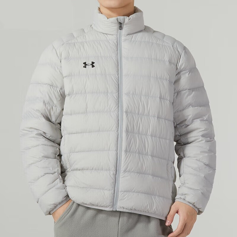 安德玛(Under Armour)羽绒服男装新款运动服防风保暖连帽羽绒服外套 23600801-009 ZP 23600804-009/灰色 4XL