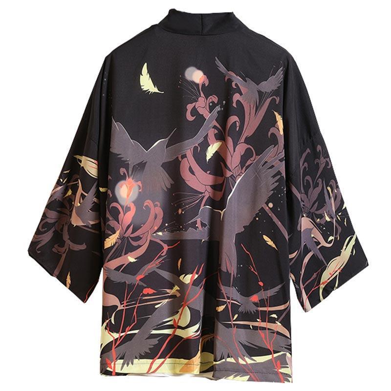 男装汉服男古风浮世绘日式和服羽织开衫防晒衣道袍披风仙鹤s>800_800