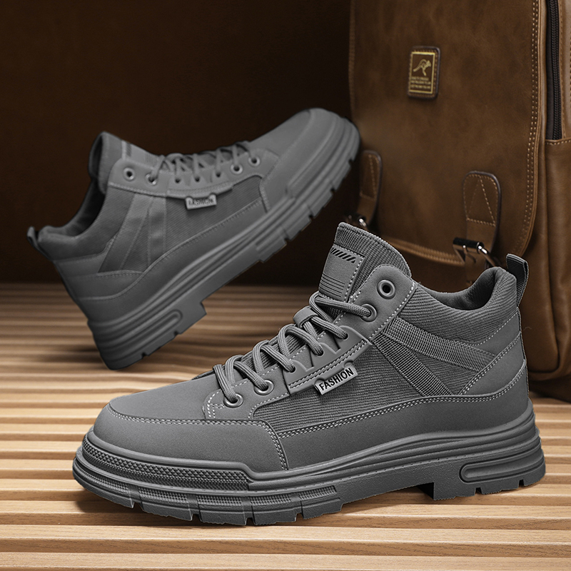 线下专柜同款卡帝乐鳄鱼cartelo新款时尚厚底高帮马丁靴