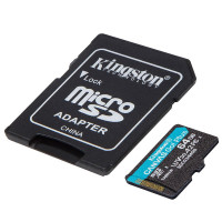 金士顿(Kingston)64GB U3 V30 A2 4K switch内存卡 TF存储卡 读速 170MB/s高速版