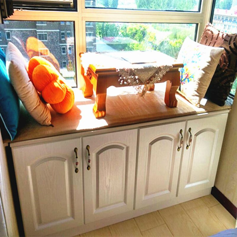 欧式田园餐边橱柜餐厅隔断储物落地柜子碗柜阳台飘窗柜鞋柜可定做