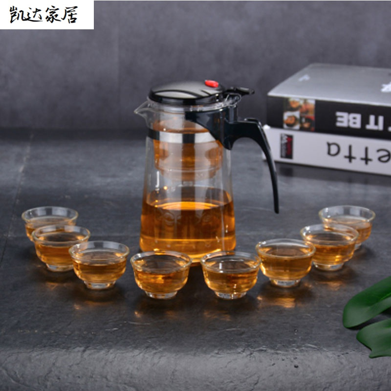 飘逸杯玻璃泡茶壶全拆洗内胆家用冲茶器沏茶杯花茶壶套装茶具创意简约家居家用水杯水具 精选特买